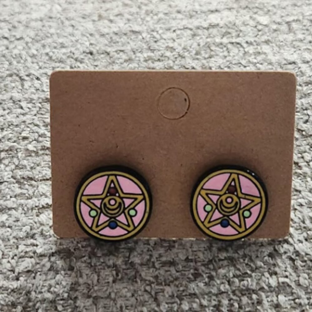 Sailor Moon Crystal Star Brooch Earrings